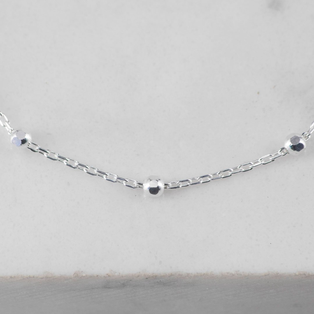 CADENA JUEGO BOLITAS DIAMANTADAS 2.5MM-45CM - Imagen 2